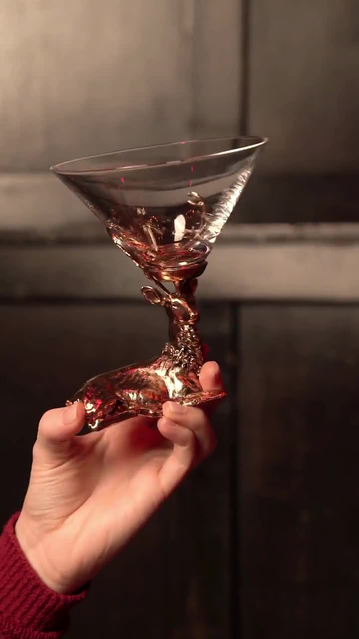 Gold Stag Vintage Martini Glasses for Her Martini Gift for Her