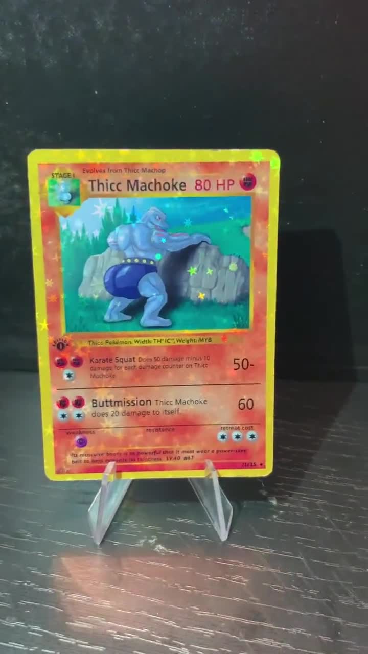 Thicc Machoke Pokemon Card Handmade - Etsy