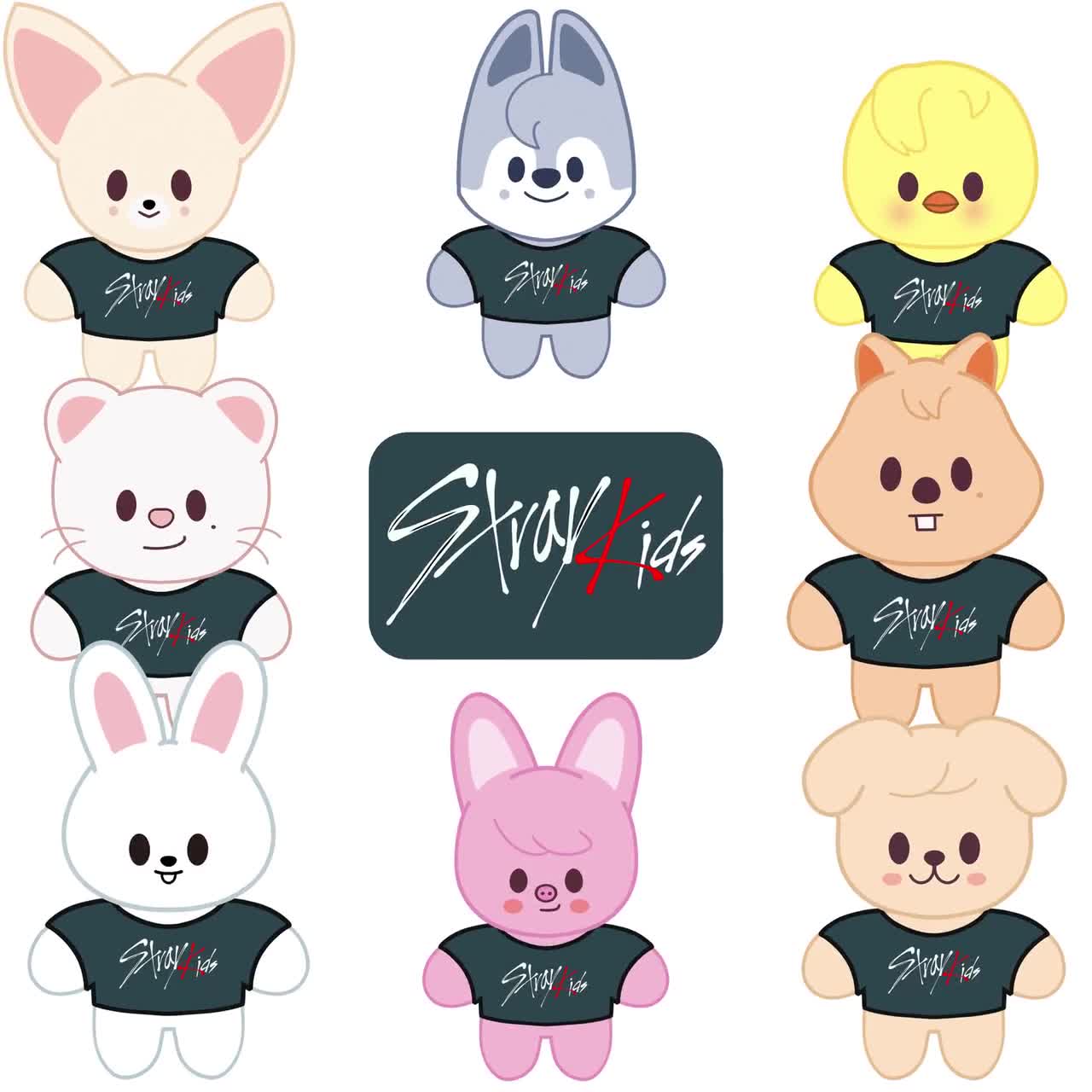 Pack of 9 Images Skzoo - Stray Kids - Etsy