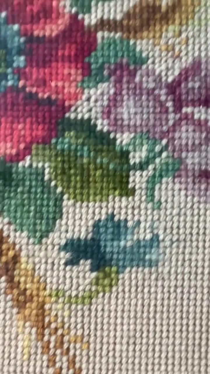 オリジナルヴィンテージタペストリー ベルリンウールワーク刺繍アート