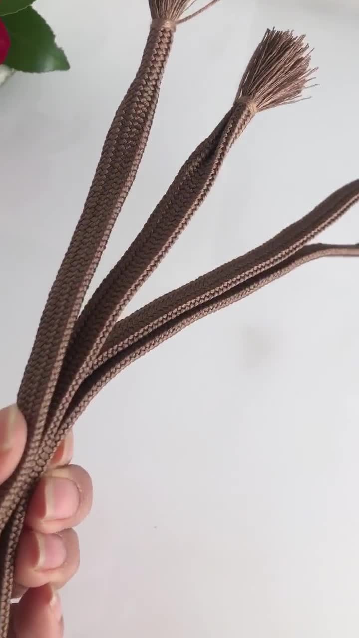 短刀脇差用短絹下げ緒 10mm（厚さ3mm）90cm/120cm 日本製/日本の絹製侍