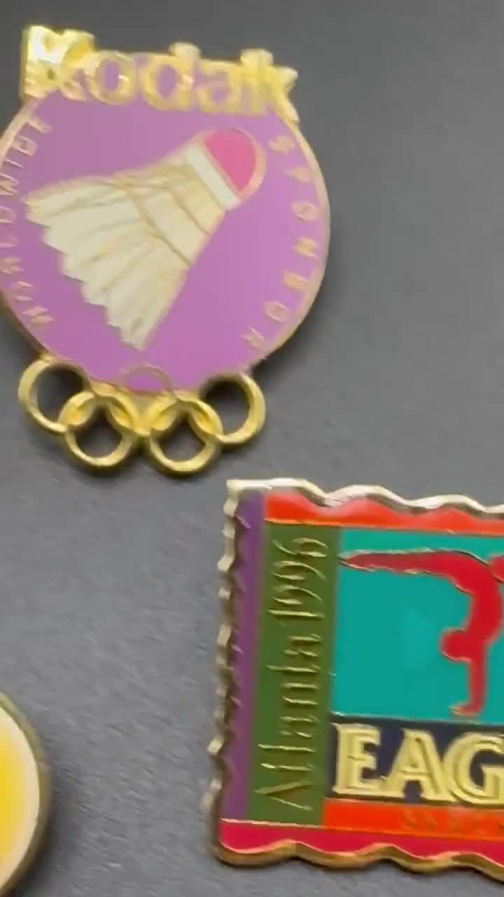 6 1996 Atlanta Olympic Trading Pins Time Magazine Kodak Ping Pong