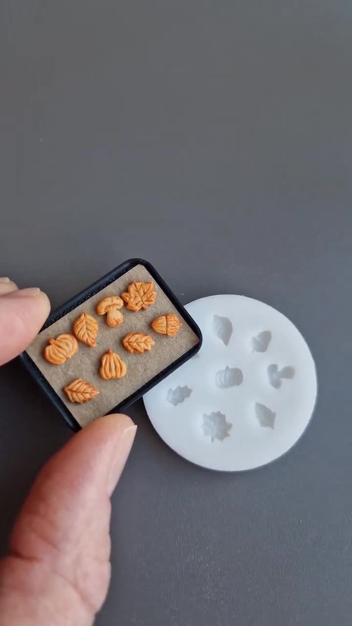 ミニチュア秋クッキー型：ポリマークレイ、食品安全シリコン - Etsy 日本