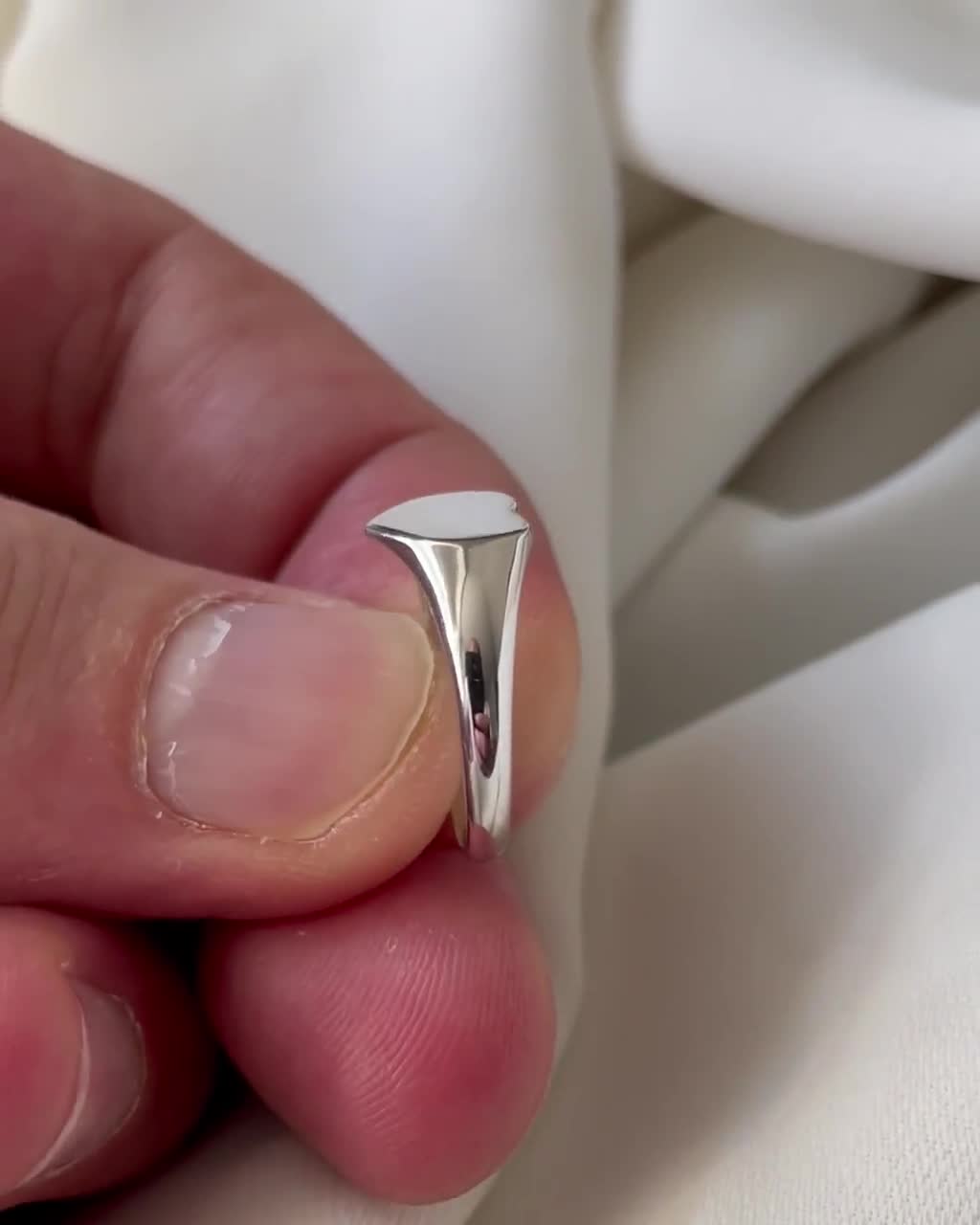 Sterling Silver Baby Heart Signet Ring - Gift Boxed - Etsy