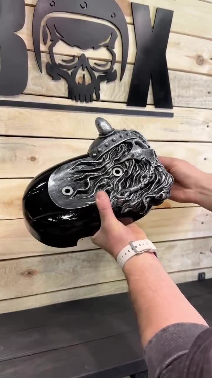 Handmade Viking Skull Air Filter Cover: Harley Davidson Sportster