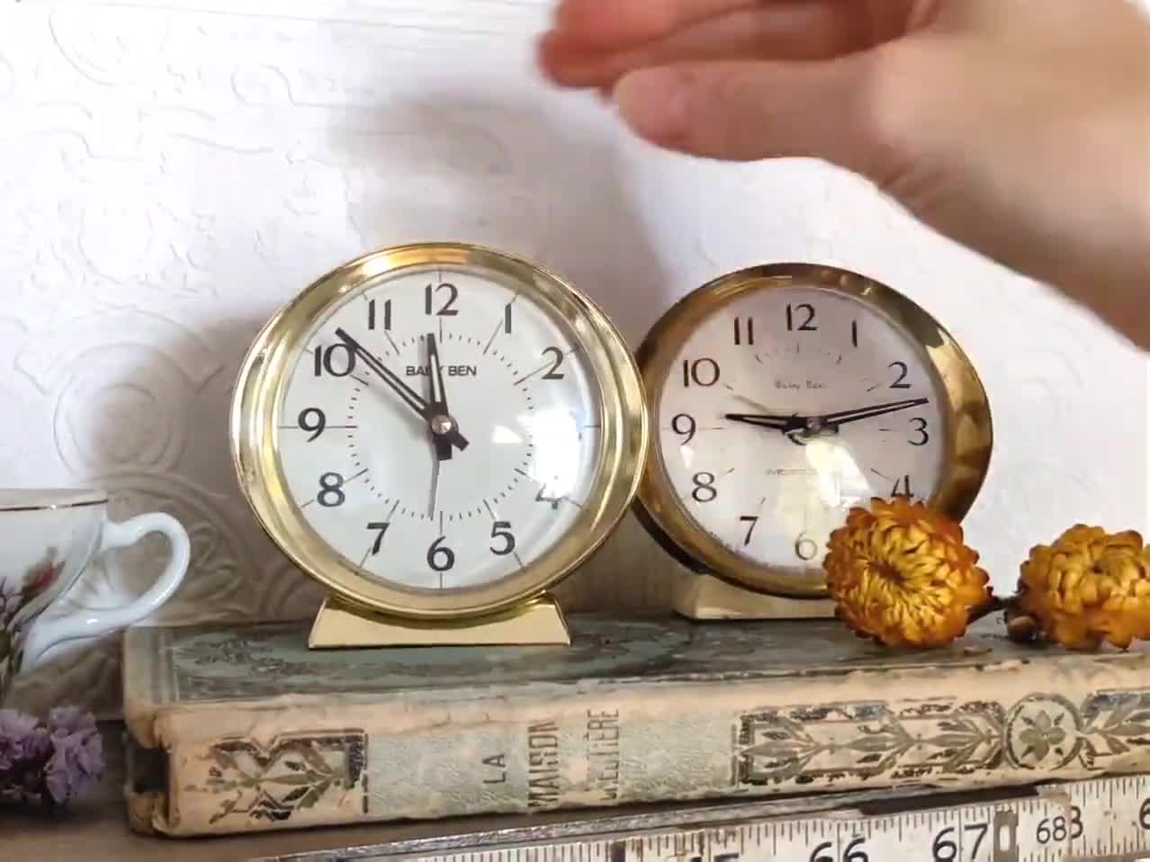 Vintage Baby Ben Westclox Windup Alarm Clocks - Mid Century Decor
