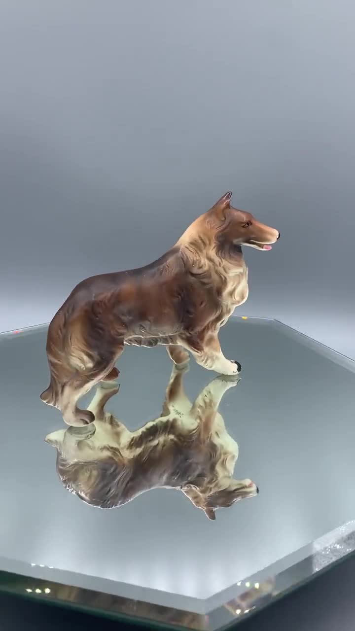 ヴィンテージのラフコリー犬の陶器の置物（日本製） - Etsy 日本