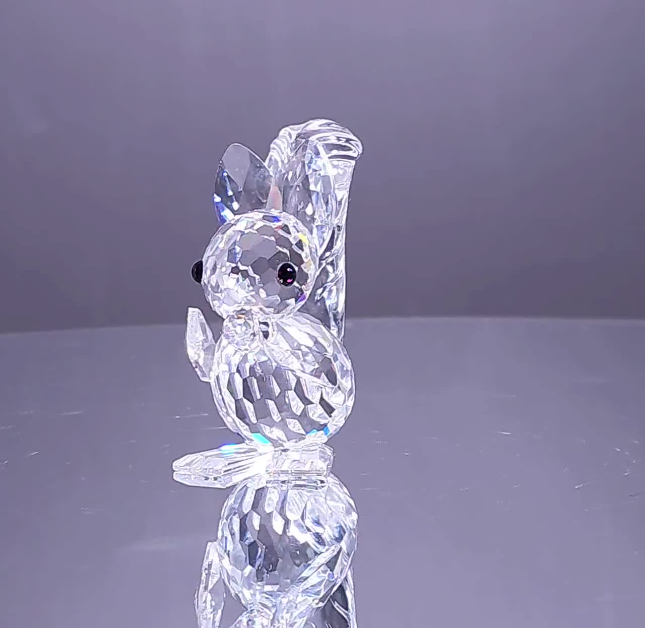 Swarovski Crystal Squirrel Figurine | Tiny Crystal Animal Figurine