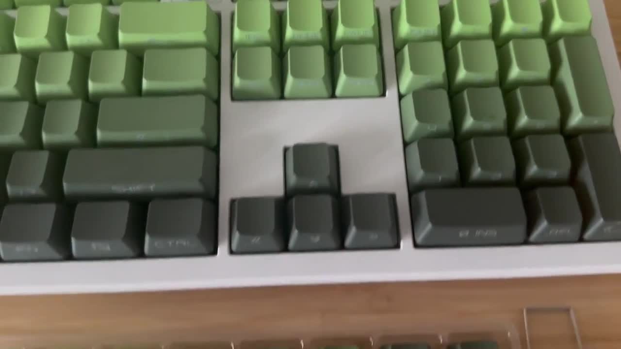 バックライト付き抹茶グリーングラデーションキーキャップセット：OEM