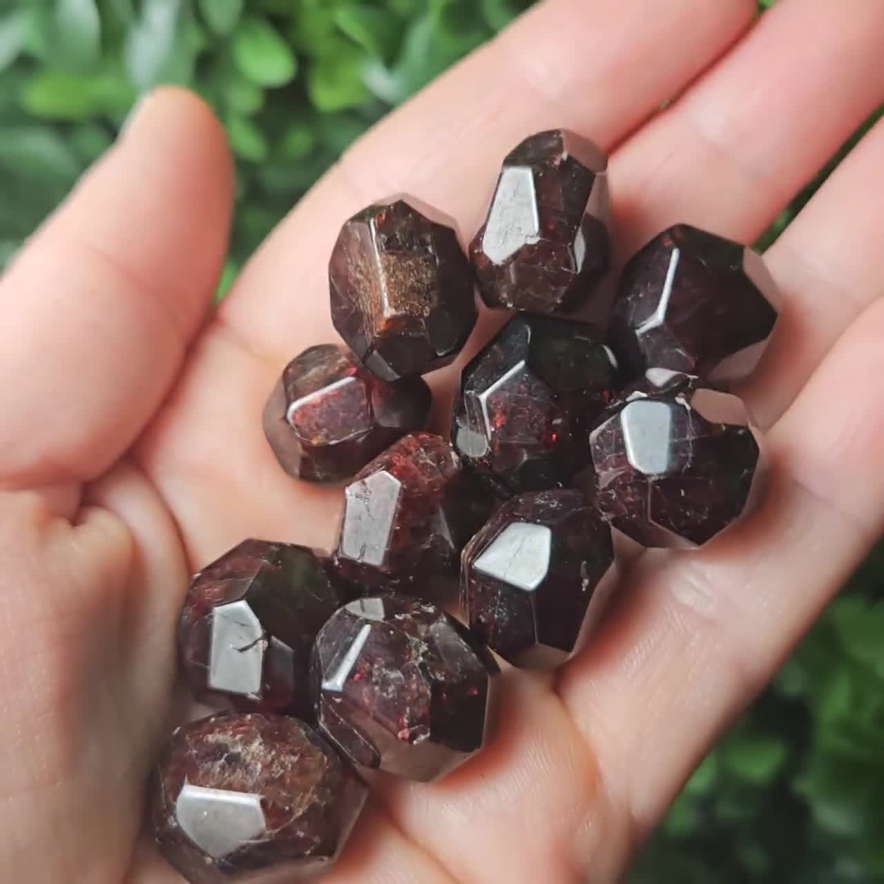 Polished Garnet - Garnet Dodecahedron - Tumbled Garnet - Red