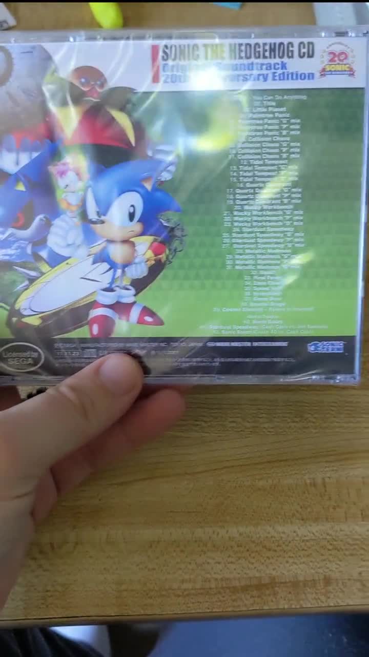 Sonic the Hedgehog CD 20th Anniversary Soundtrack - Etsy