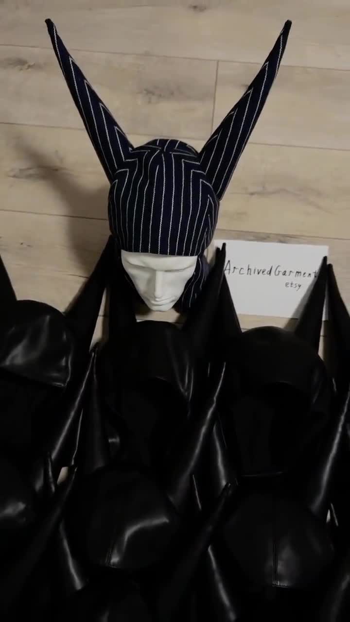 Black Devil Horns Dunce Hat/Cap/Mask (Playboi Carti hat, Ecco2k's