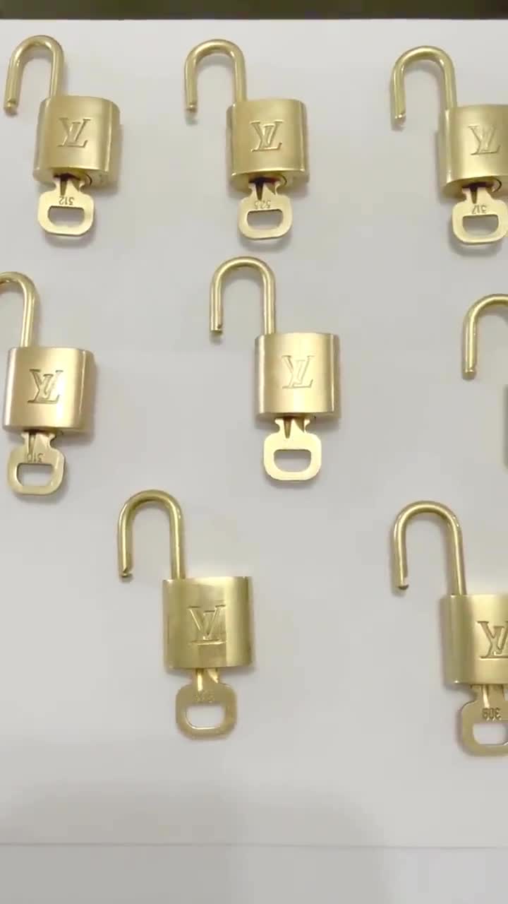Louis Vuitton Lock and Key Set- Authentic Brass Padlock- Preowned