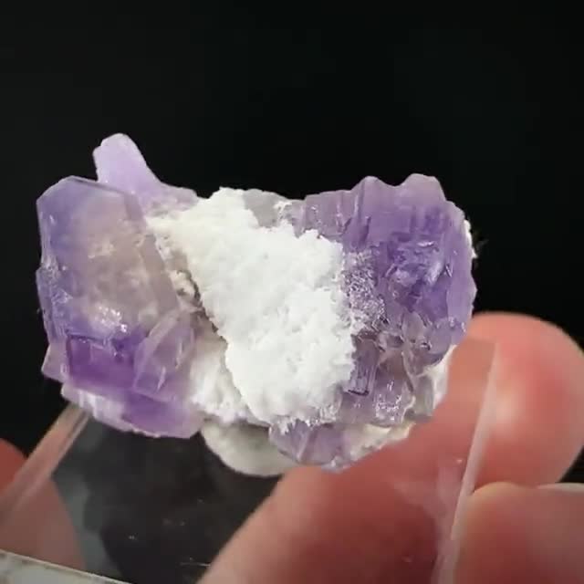 紫色のフッ化アパタイト結晶 | アフガニスタン産鉱物標本、希少宝石