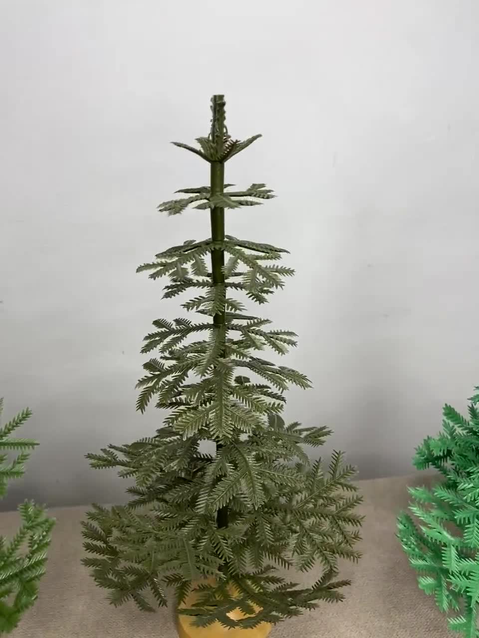 80s Mini Soviet Vintage Artificial Christmas Tree, Small Faux