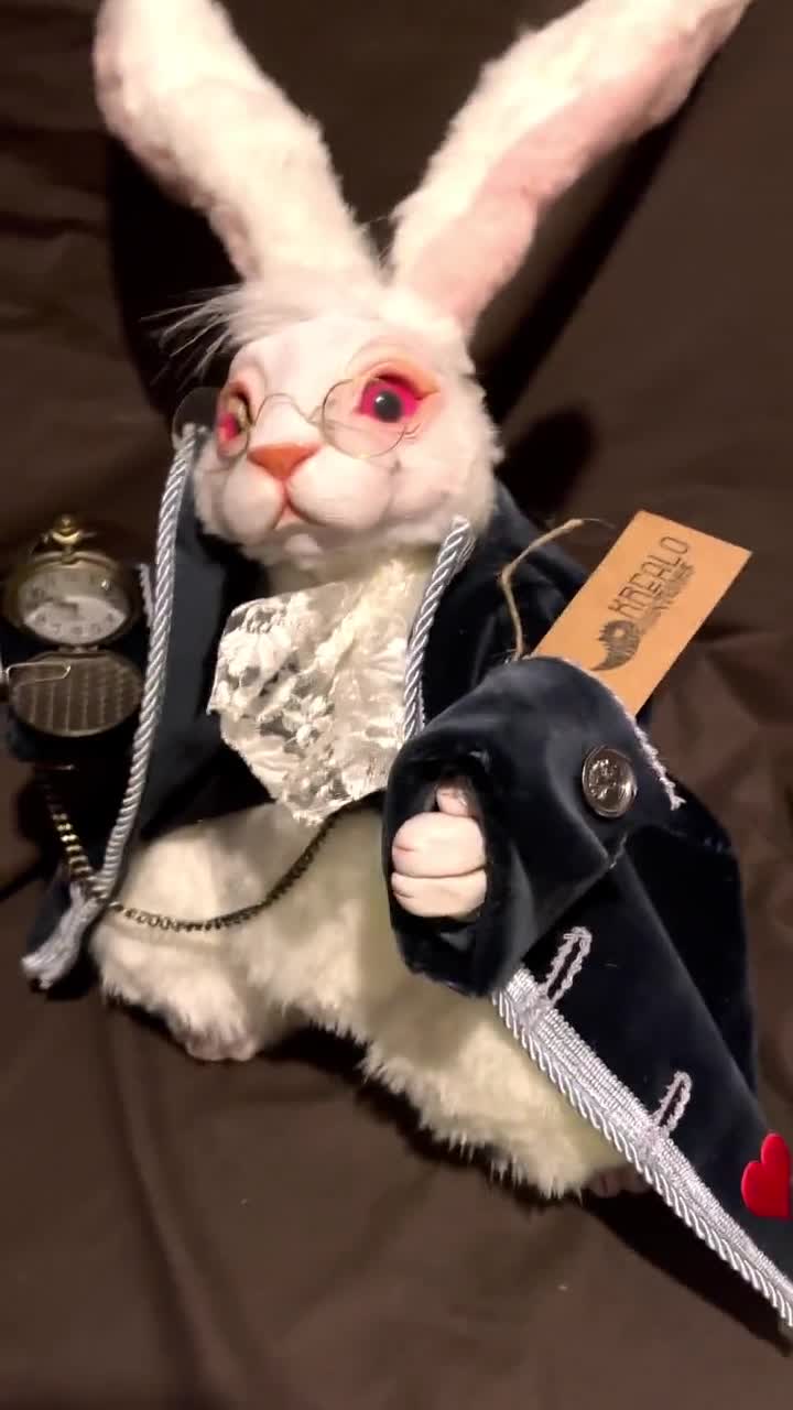 ホワイトラビット｜一点もののアートドール｜50cm（19インチ