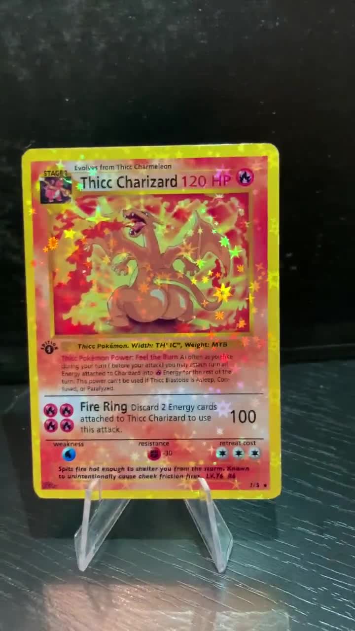 Thicc Charizard Pokemon Card Handmade - Etsy