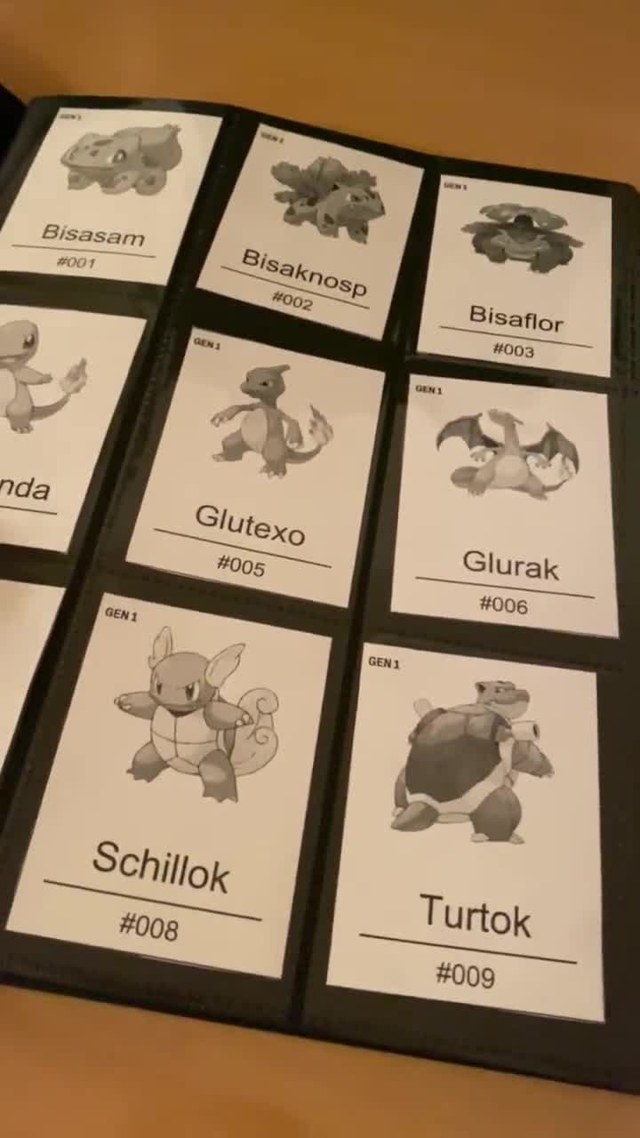 ポケモン完全図鑑プレースホルダーカード（No.1～1025、ドイツ語名）第