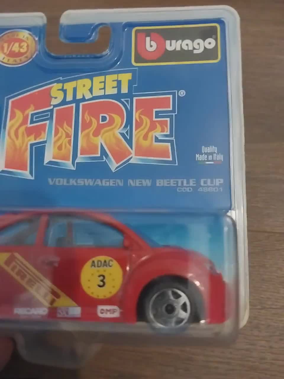 Burago Street Fire Volkswagen New Beetle 1/43 - Made in Italy