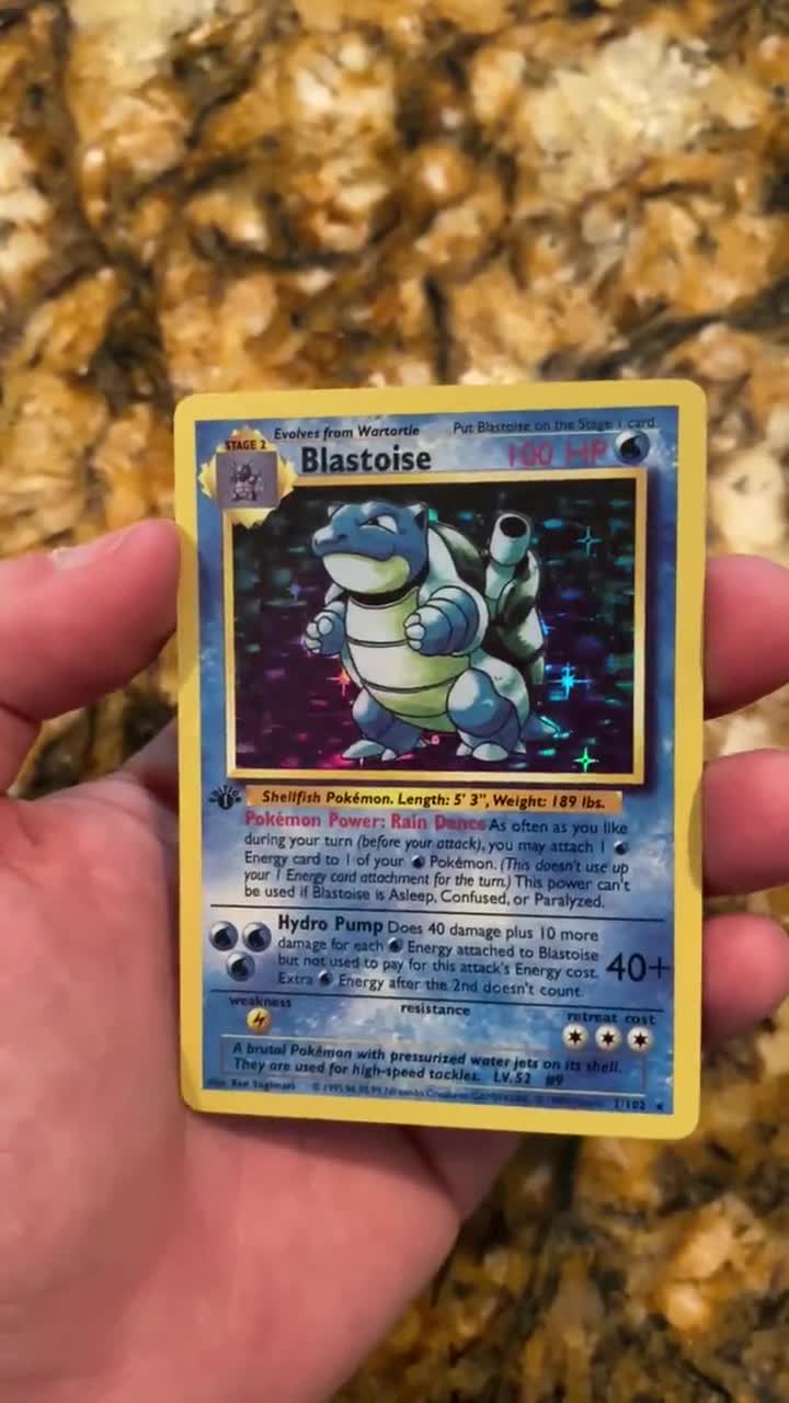 First Edition Base Set Blastoise Proxy Card - Etsy Canada