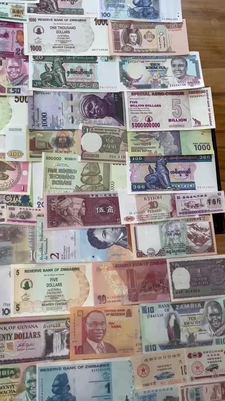 UNCIRCULATED Sets of INDEXED Assorted World Banknotes (CHOOSE 25