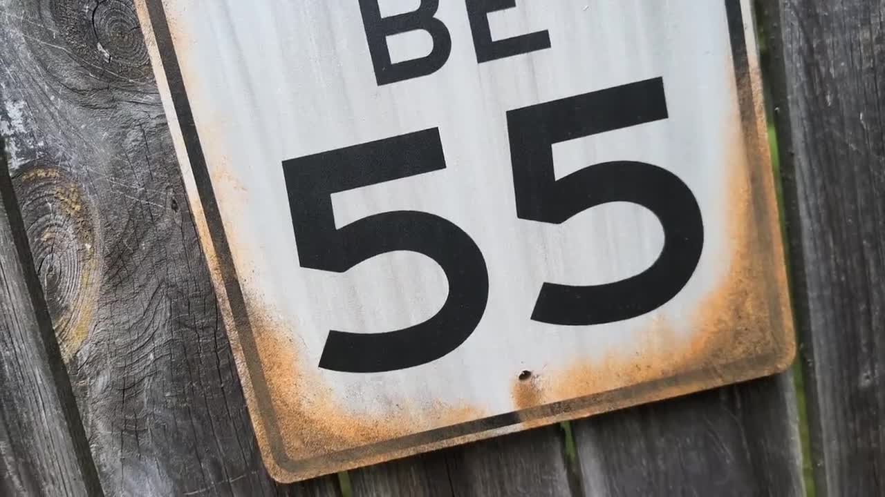 I Can't Be 55 Sign Art - Hand-painted Sign Art, Faux Rusted Metal