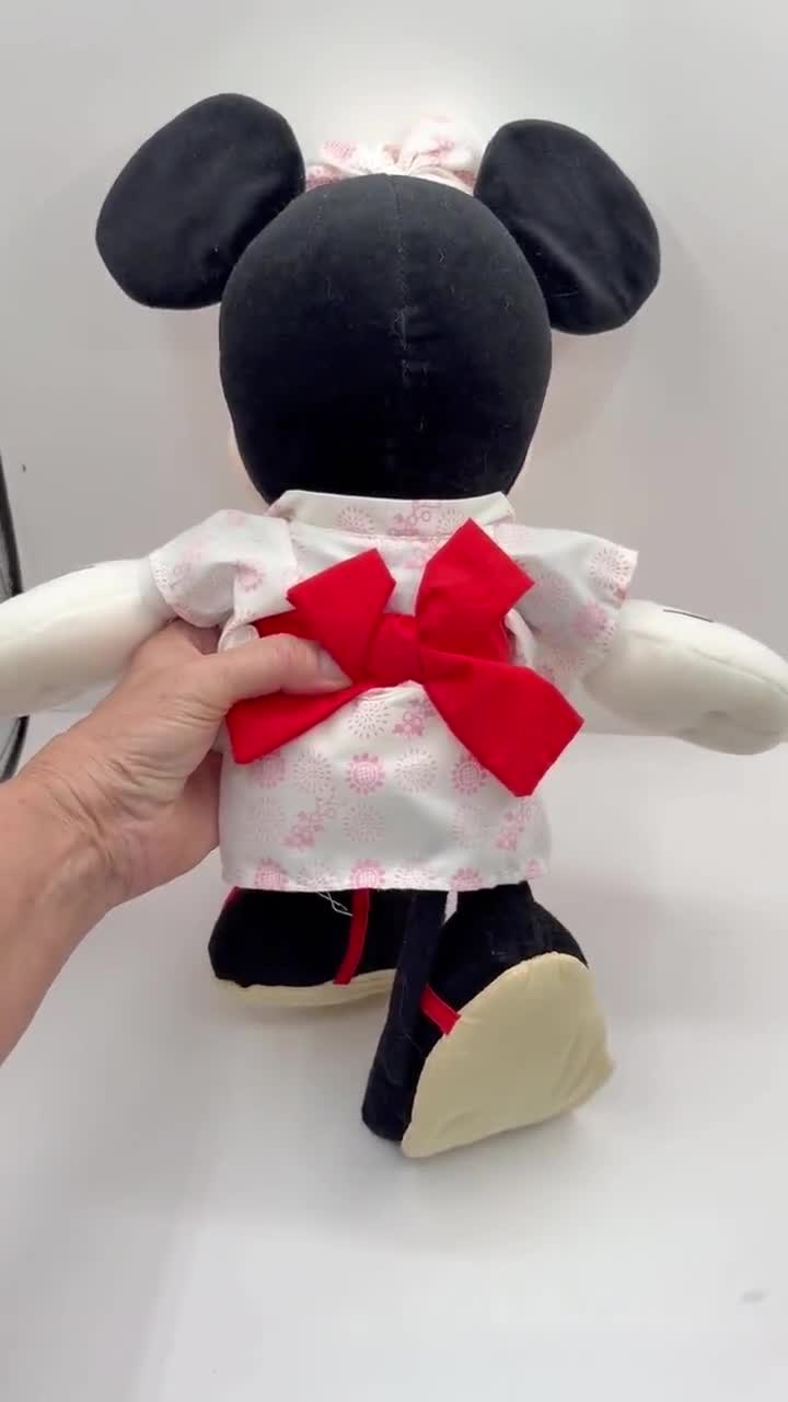 1990年代のヴィンテージミニーマウス着物ぬいぐるみ、ディズニー