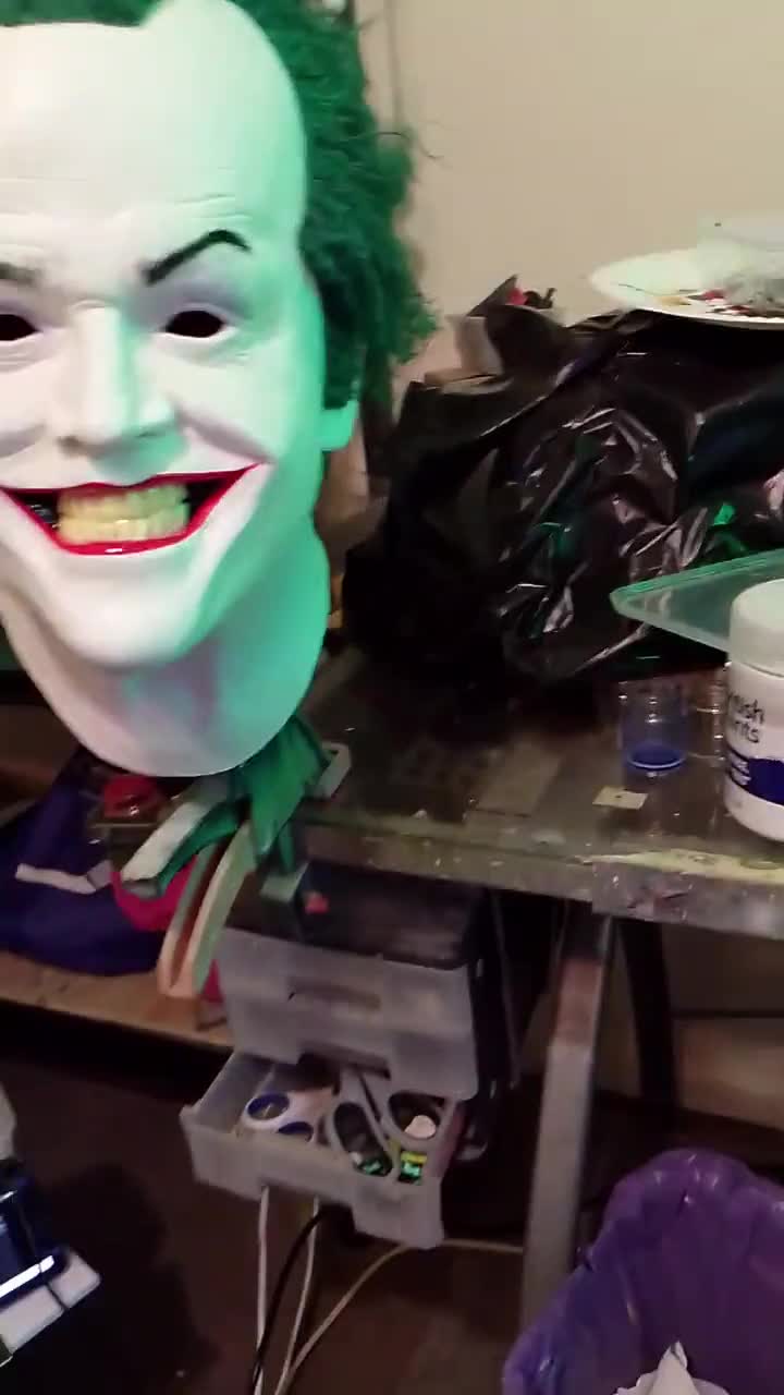 Joker Jack Nicholson Latex Mask Movie Memorabilia Halloween
