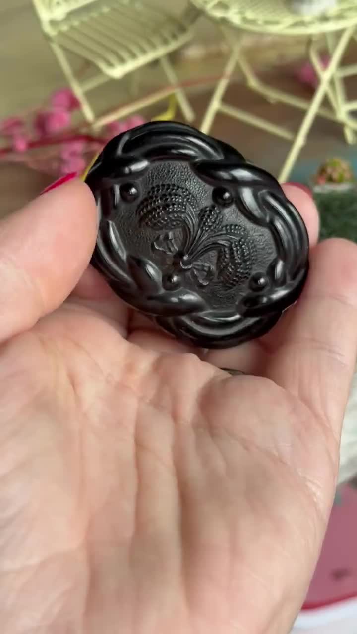 Late Victorian Big Mourning Brooch With Wheat - Etsy