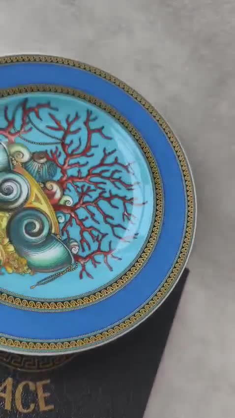 Vintage 1990s Versace Rosenthal Porcelain Plate, Les Tresors De La