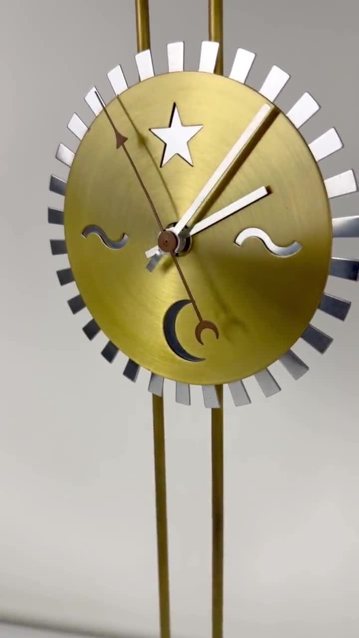 Vintage 1995 IKEA Dilla Brass Clock: Ehlén Johansson Design