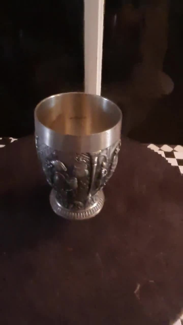 SKS Zinn 95% Pewter Small Goblet Toothpick Holder West Germany SKS