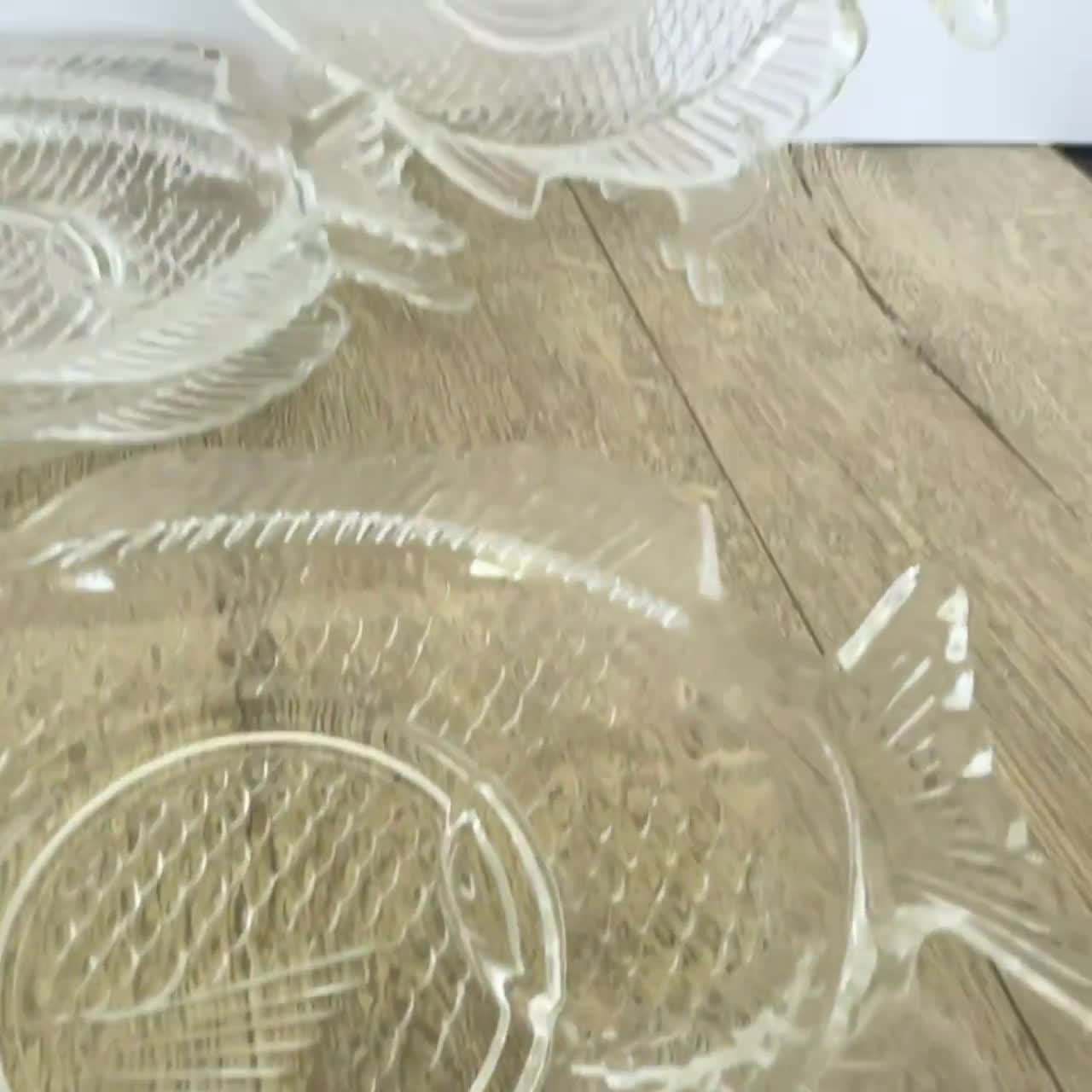 ガラス製の魚型プレート4枚セット - Etsy 日本