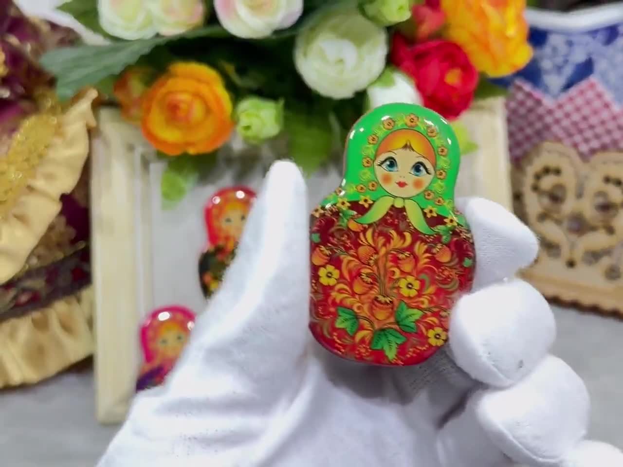 Refrigerator Magnets, Russian Doll Matryoshka Magnets, Khokhloma
