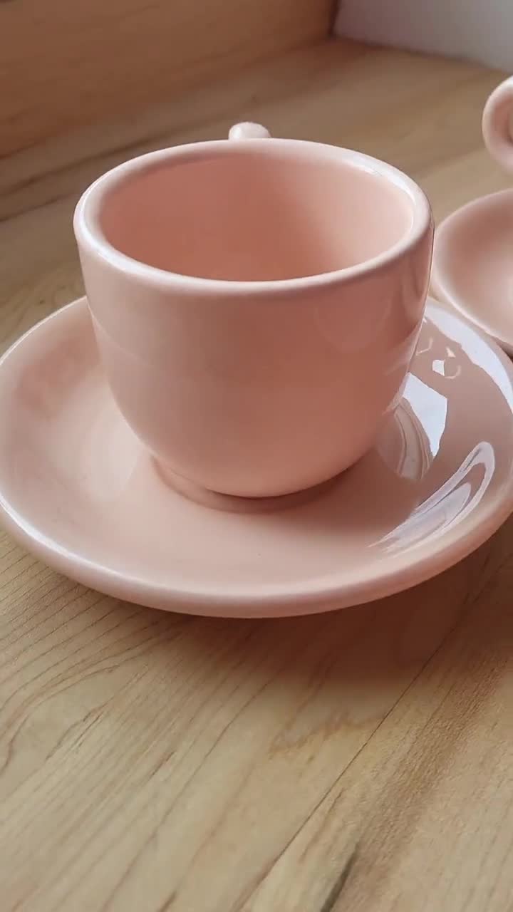 Vintage Pink Grindley Petal Ware Cup Saucer Pink Set of 4 | Made