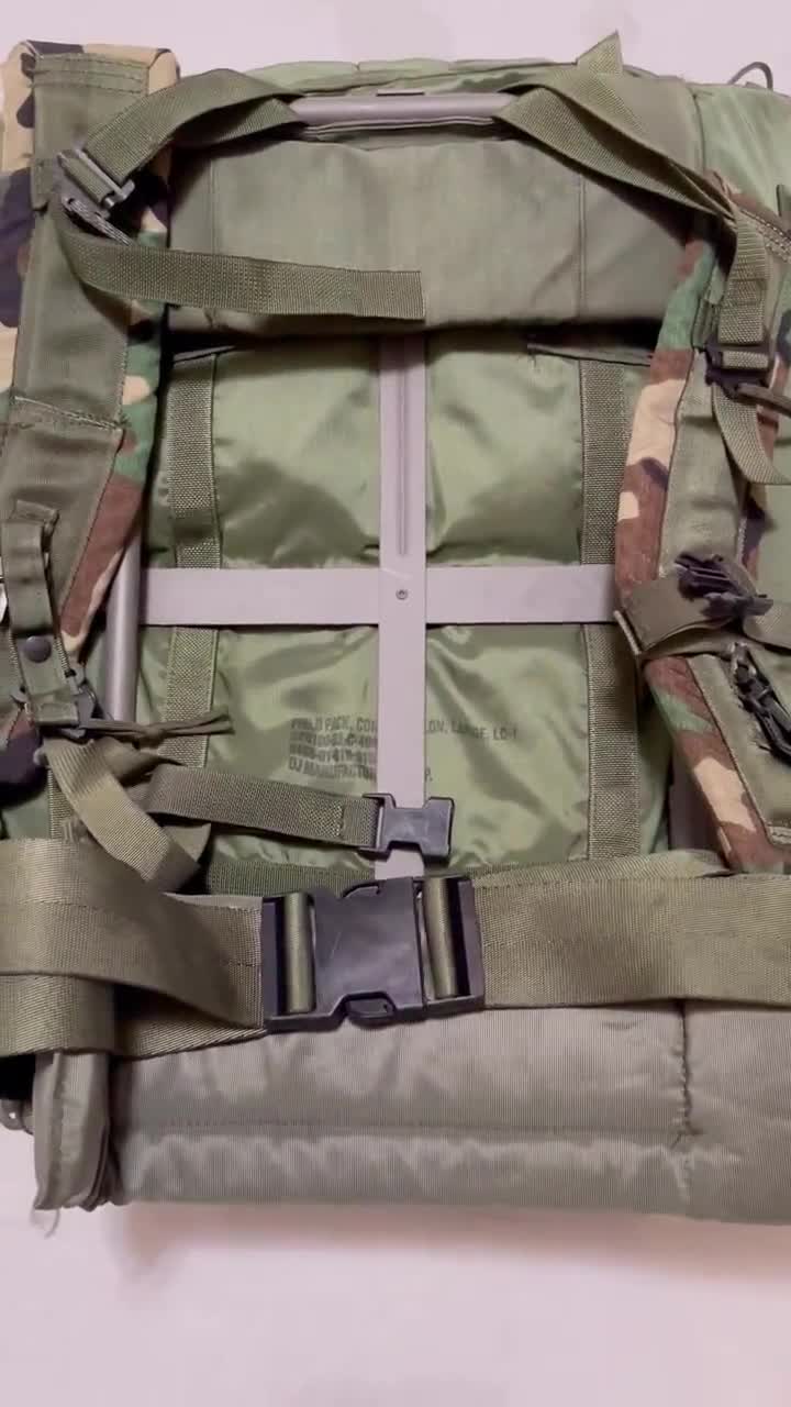 本物のヴィンテージベトナム米軍大型アリスパック、フレーム