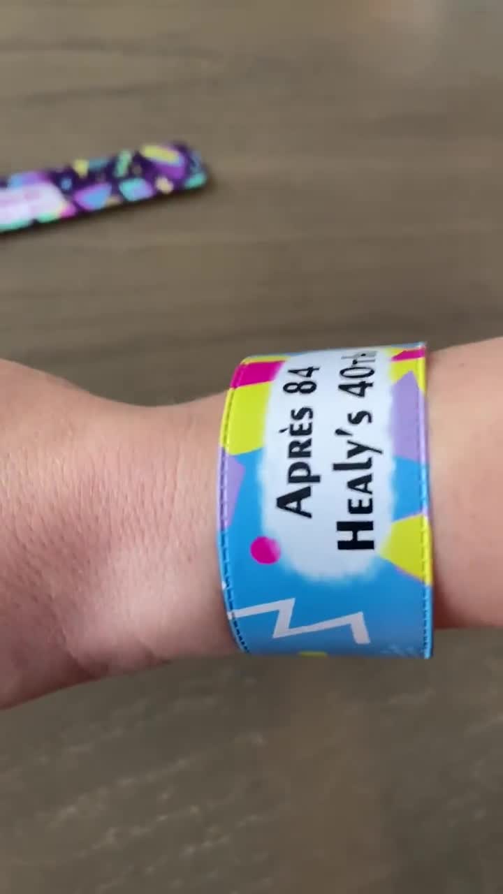 90s Themed Custom Slap Bracelets: Retro Party Favors - Etsy