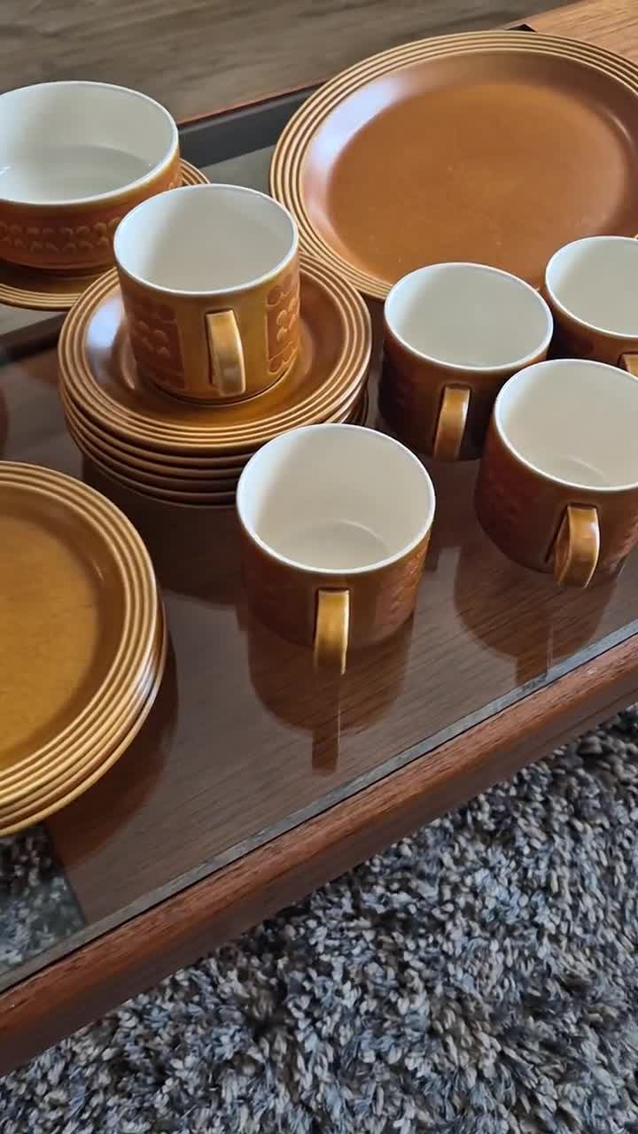 Vintage 1970s Hornsea Saffron Dinner and Tea Set Pieces. Gorgeous
