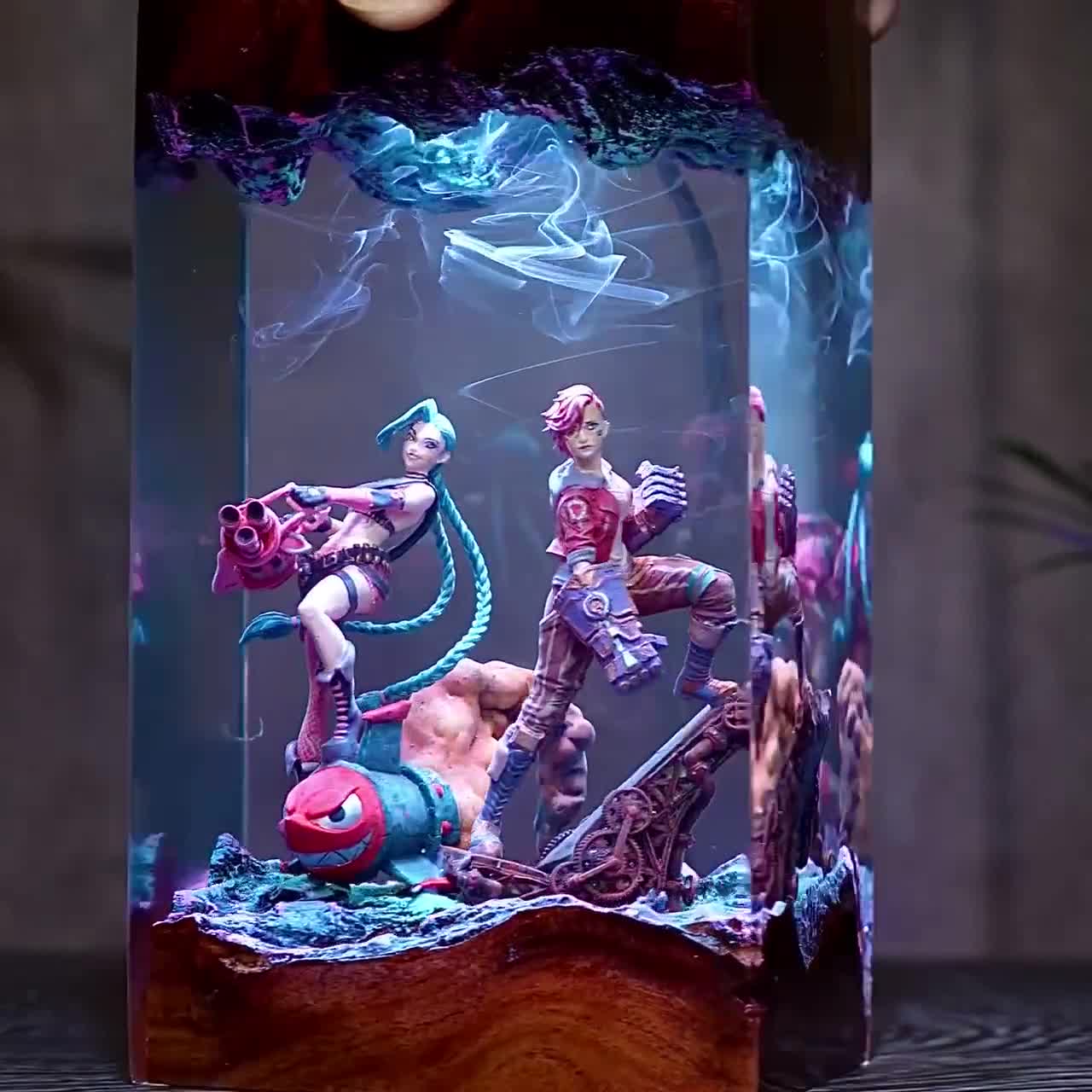 クトゥルフ　クトゥルフ神話　北欧　フィギュア　レジンランプ　レジン　インテリア 手作りのリーグ・オブ・ヒーローズランプ、ゲーム・オブ・レジェンド