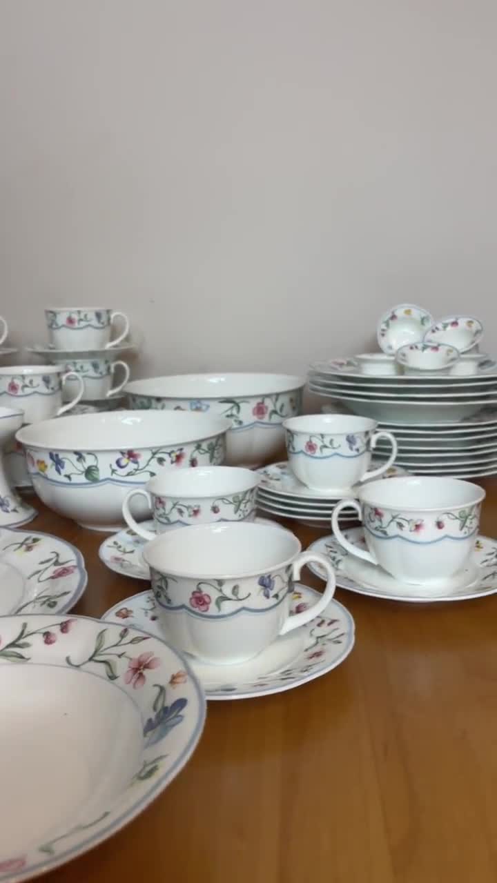 Villeroy Bloch Mariposa, Tea Cups, Milk Jug, Plates, Salad Bowls