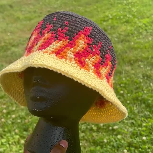 Crochet PATTERN: Flame Bucket Hat - Original Pattern - Etsy