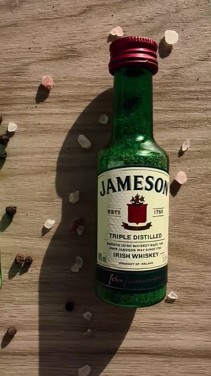 Jameson Salt & Pepper Shakers - Upcycled Mini Irish Whiskey