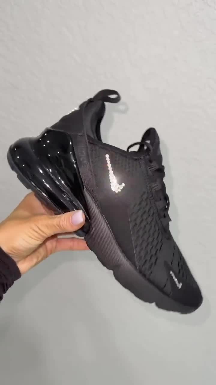 Women's Black Nike Air Max 270 With Swarvoski Crystals - Etsy