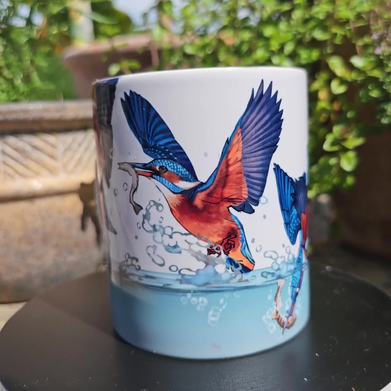 カワセミ と魚 陶器製 置物 カワセミ と魚 陶器製 置物 カワセミ