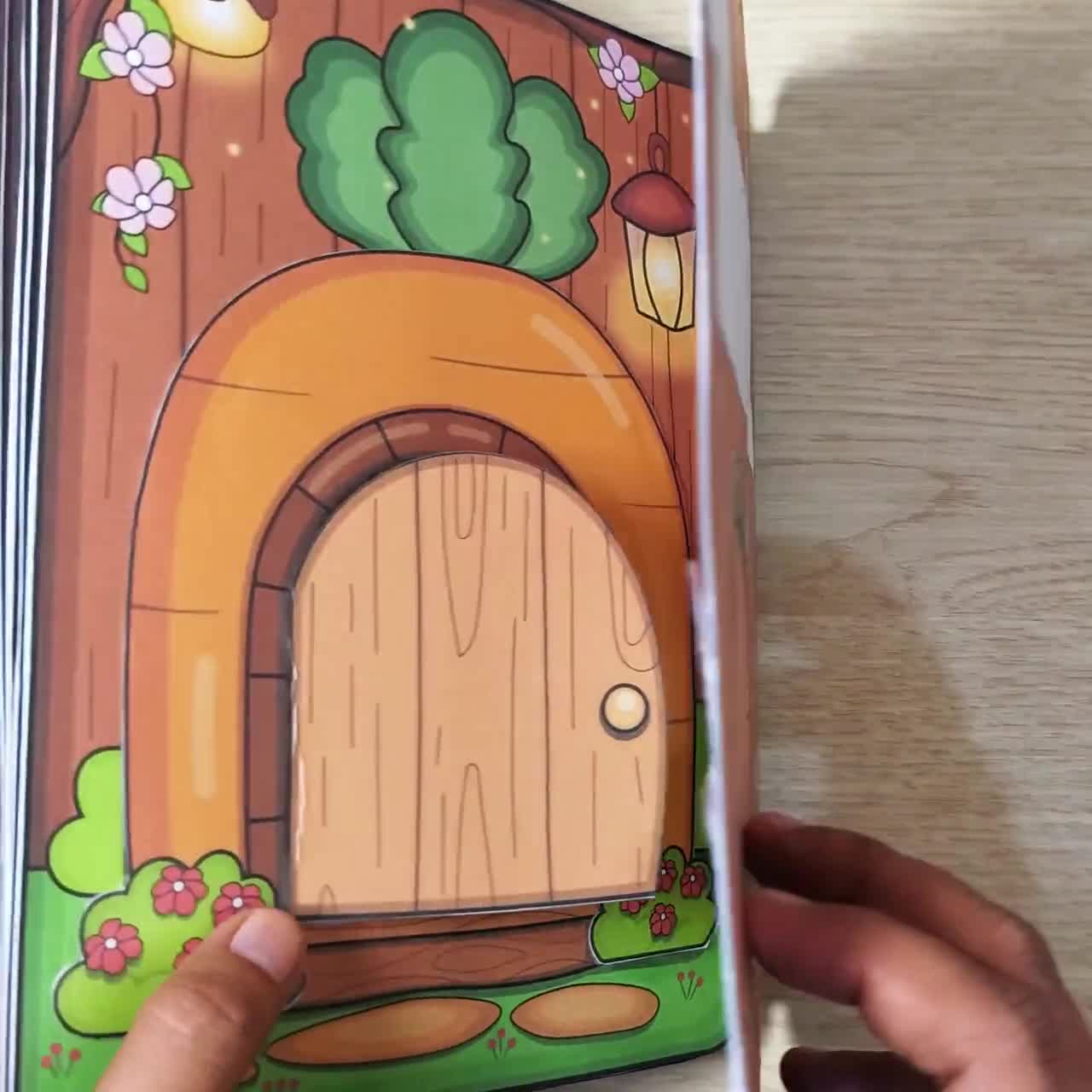 妖精の紙で作るドールハウスのプリント：DIYの静かな絵本、子供向け