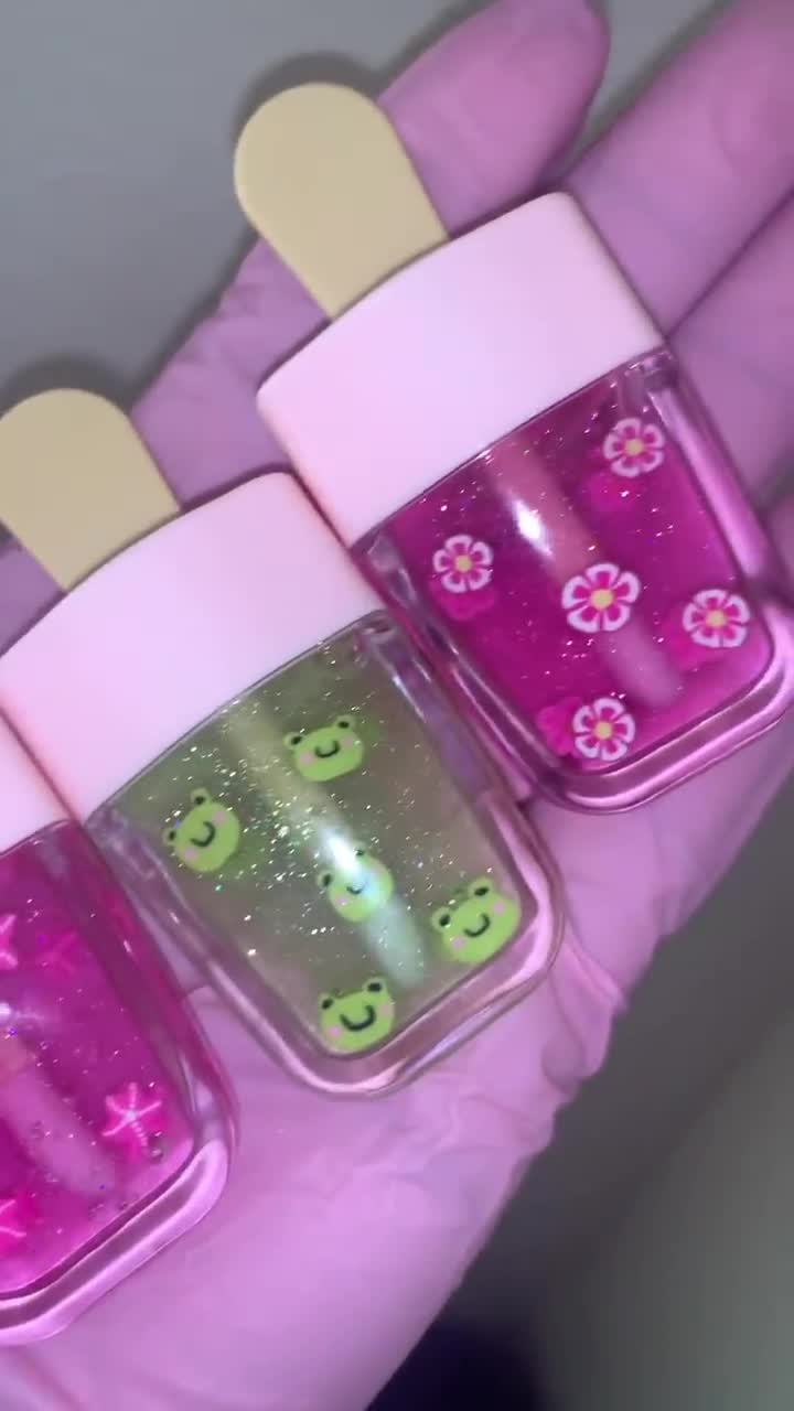 Non Sticky Lipgloss, Popsicle Moisturizing Lip Gloss, Perfect For Kids, Vegan Cruelty Free, Gift for Kids, Gift for Women, Make Up, Beauty