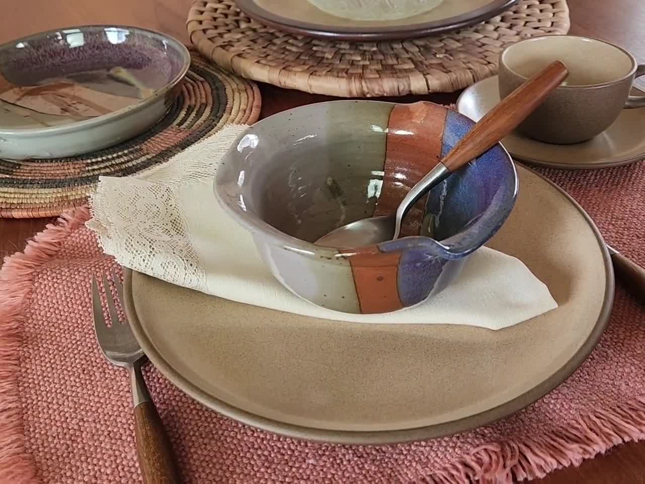 Heath Ceramics Sand/nutmeg Coupe Dinner Plate - Etsy