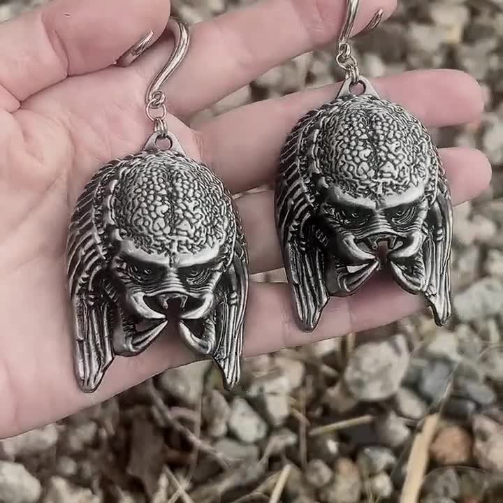 Alien Earrings Predator Earrings Sci Fi Earrings Stretched Ears