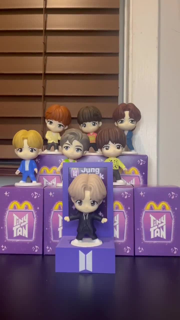 BTS Tiny Tan Figure Display Stands, Mcdonald's Happy Meal Toy