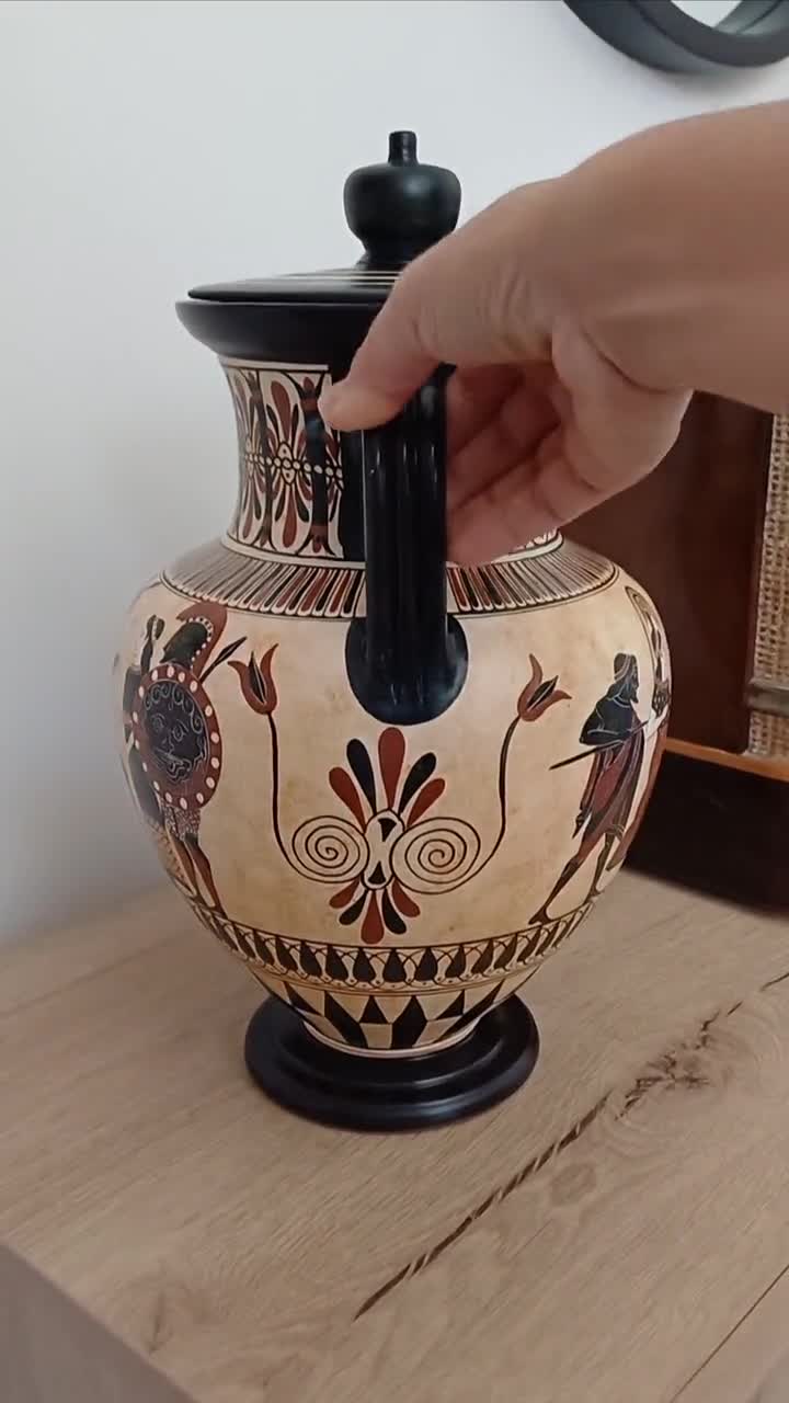 アンフォラの花瓶、女神アテナの誕生、古代ギリシャの陶器、ヘラクレス